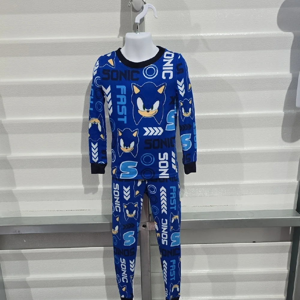 Sonic the Hedgehog Blue Pajama Set‎ Size 6
